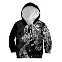 Polynesian Mermaid Plumeria Tribal Tattoo Kid Hoodie LT01 Hoodie Black - Polynesian Pride