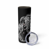 Polynesian Mermaid Plumeria Tribal Tattoo Skinny Tumbler