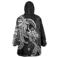Polynesian Mermaid Plumeria Tribal Tattoo Wearable Blanket Hoodie