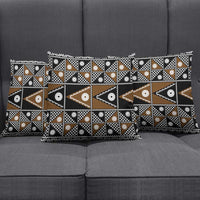 Fiji Brown Masi Pattern Pillow Cover Fijian Tapa