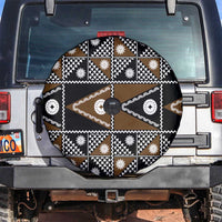 Fiji Brown Masi Pattern Spare Tire Cover Fijian Tapa