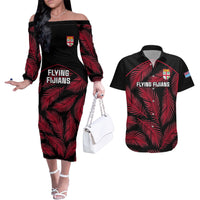 custom-fiji-rugby-couples-matching-off-the-shoulder-long-sleeve-dress-and-hawaiian-shirt-flying-fijians-red-palm-tree-version