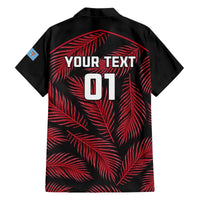 Custom Fiji Rugby Hawaiian Shirt Flying Fijians Red Palm Tree Version LT01 - Polynesian Pride