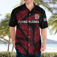 Custom Fiji Rugby Hawaiian Shirt Flying Fijians Red Palm Tree Version LT01 - Polynesian Pride