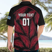Custom Fiji Rugby Hawaiian Shirt Flying Fijians Red Palm Tree Version LT01 - Polynesian Pride