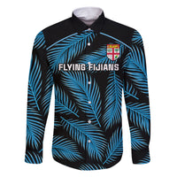 custom-fiji-rugby-family-matching-short-sleeve-bodycon-dress-and-hawaiian-shirt-flying-fijians-blue-palm-tree-version