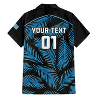 Custom Fiji Rugby Hawaiian Shirt Flying Fijians Blue Palm Tree Version LT01 - Polynesian Pride