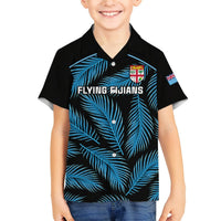 Custom Fiji Rugby Hawaiian Shirt Flying Fijians Blue Palm Tree Version LT01 - Polynesian Pride