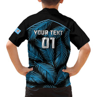 Custom Fiji Rugby Hawaiian Shirt Flying Fijians Blue Palm Tree Version LT01 - Polynesian Pride