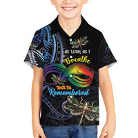 Personalised Polynesian Memorial Family Matching Tank Maxi Dress and Hawaiian Shirt As Long As I Breathe You'll Be Remembered