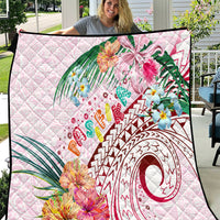 Pasifika Festival Quilt Tribal Pattern Tropical Style LT01 Pink - Polynesian Pride