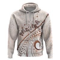 Pasifika Festival Zip Hoodie Vintage Tribal Pattern LT01 Zip Hoodie Brown - Polynesian Pride
