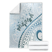 Pasifika Festival Blanket Tribal Pattern Blue Version