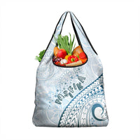 Pasifika Festival Grocery Bag Tribal Pattern Blue Version