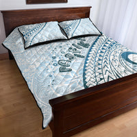 Pasifika Festival Quilt Bed Set Tribal Pattern Blue Version