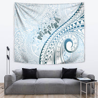 Pasifika Festival Tapestry Tribal Pattern Blue Version LT01 Blue - Polynesian Pride