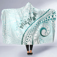 Pasifika Festival Hooded Blanket Tribal Pattern Teal Version LT01 - Polynesian Pride