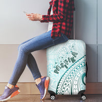 Pasifika Festival Luggage Cover Tribal Pattern Teal Version