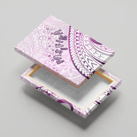 Pasifika Festival Canvas Wall Art Tribal Pattern Lilac Version