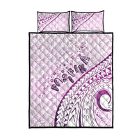 Pasifika Festival Quilt Bed Set Tribal Pattern Lilac Version