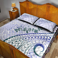 Pasifika Festival Quilt Bed Set Tribal Pattern Violet Version
