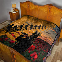 ANZAC Day 2024 Quilt Silver Fern With A Trumpet Soldier LT01 - Polynesian Pride