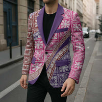 Hawaiian Quilt Pattern Blazer Sweet Color Mixed - Polynesian Pride