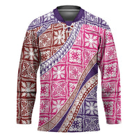 Hawaiian Quilt Pattern Hockey Jersey Sweet Color Mixed - Polynesian Pride