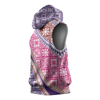 Hawaiian Quilt Pattern Sleeveless Hoodie Sweet Color Mixed - Polynesian Pride