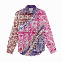 Hawaiian Quilt Pattern Women Casual Shirt Sweet Color Mixed - Polynesian Pride