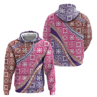 Hawaiian Quilt Pattern Zip Hoodie Sweet Color Mixed - Polynesian Pride