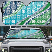 Hawaiian Quilt Pattern Auto Sun Shade Fresh Color Mixed - Polynesian Pride