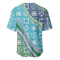 Hawaiian Quilt Pattern Baseball Jersey Fresh Color Mixed LT01 - Polynesian Pride