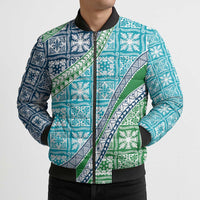 Hawaiian Quilt Pattern Bomber Puffer Jacket Fresh Color Mixed - Polynesian Pride