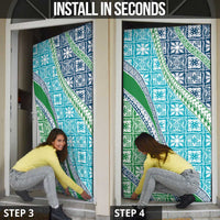 Hawaiian Quilt Pattern Door Cover Fresh Color Mixed - Polynesian Pride