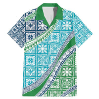 Hawaiian Quilt Pattern Family Matching Mermaid Dress and Hawaiian Shirt Fresh Color Mixed - Polynesian Pride