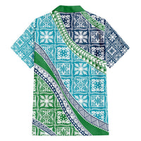 Hawaiian Quilt Pattern Family Matching Short Sleeve Bodycon Dress and Hawaiian Shirt Fresh Color Mixed - Polynesian Pride