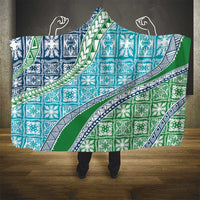 Hawaiian Quilt Pattern Hooded Blanket Fresh Color Mixed - Polynesian Pride