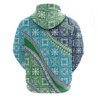 Hawaiian Quilt Pattern Hoodie Fresh Color Mixed - Polynesian Pride