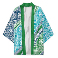 Hawaiian Quilt Pattern Kimono Fresh Color Mixed - Polynesian Pride