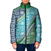 Hawaiian Quilt Pattern Padded Jacket Fresh Color Mixed - Polynesian Pride
