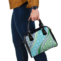 Hawaiian Quilt Pattern Shoulder Handbag Fresh Color Mixed - Polynesian Pride