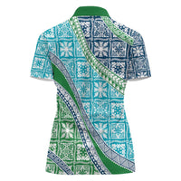 Hawaiian Quilt Pattern Women Polo Shirt Fresh Color Mixed - Polynesian Pride