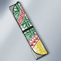 Hawaiian Quilt Pattern Auto Sun Shade Special Color Mixed - Polynesian Pride