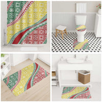 Hawaiian Quilt Pattern Bathroom Set Special Color Mixed - Polynesian Pride