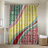 Hawaiian Quilt Pattern Bathroom Set Special Color Mixed - Polynesian Pride