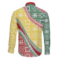 Hawaiian Quilt Pattern Family Matching Short Sleeve Bodycon Dress and Hawaiian Shirt Special Color Mixed - Polynesian Pride