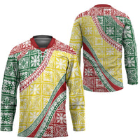 Hawaiian Quilt Pattern Hockey Jersey Special Color Mixed - Polynesian Pride