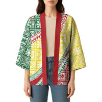 Hawaiian Quilt Pattern Kimono Special Color Mixed - Polynesian Pride