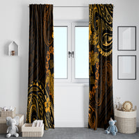 Polynesian Turtle Valentine Window Curtain You And Me Gold Hibiscus Heart LT01 - Polynesian Pride